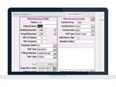 Drape and Blind software creates job orders and worksheets instantly.  No more double handling with DBs.